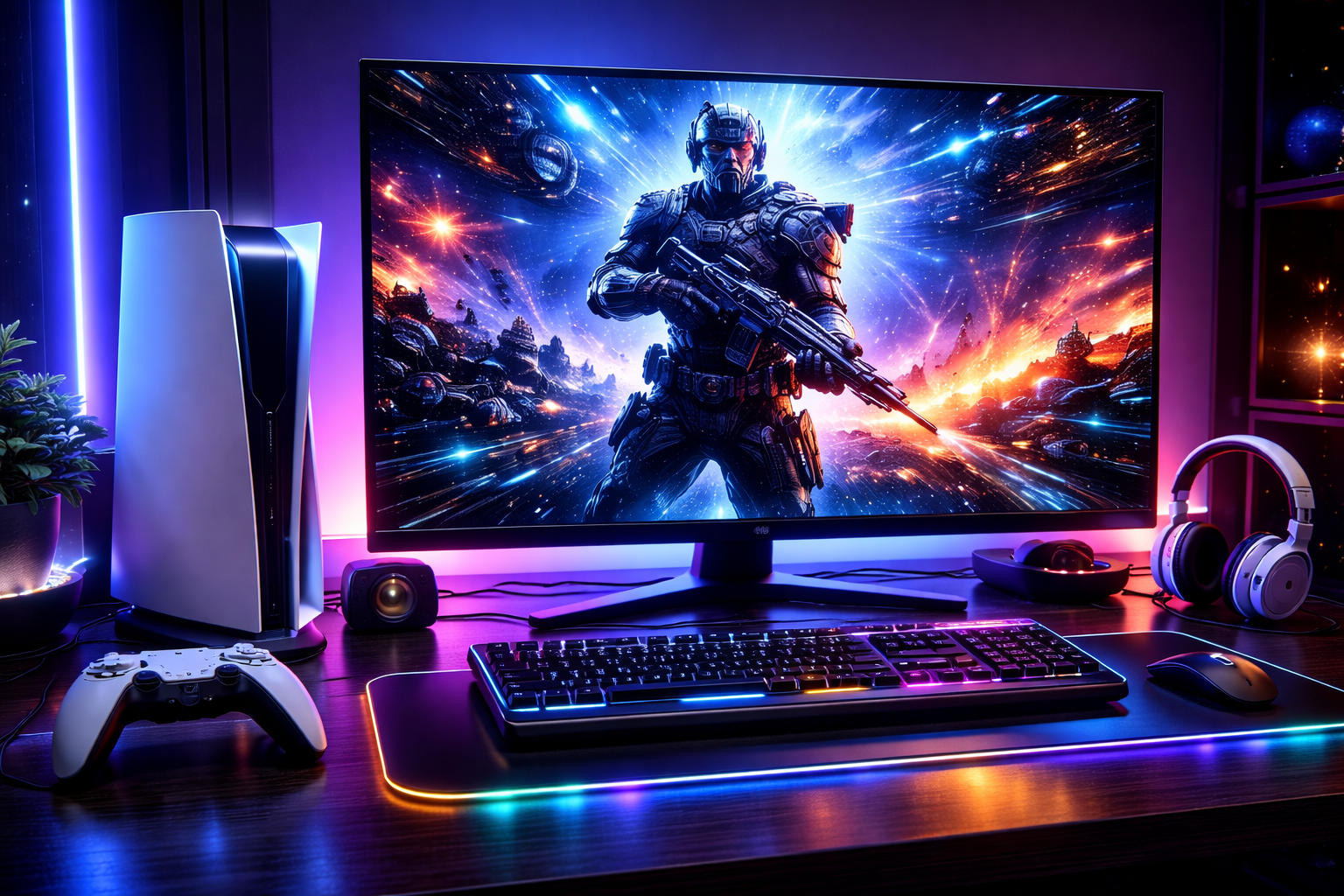 Best Gaming Monitor for PS5 comparison showing 4K, 1440p, and 1080p resolution differences